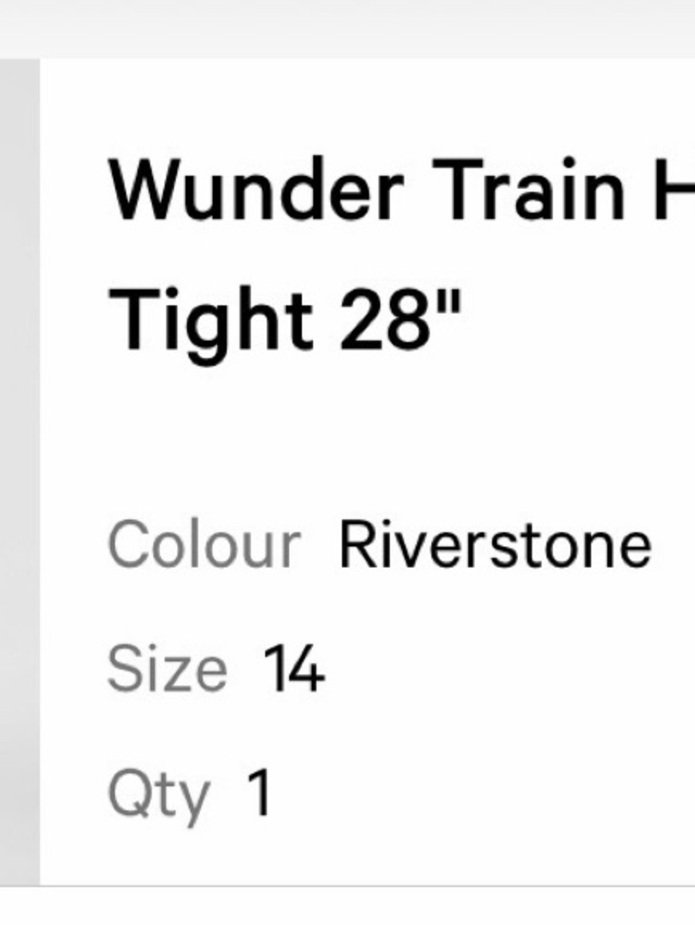Lululemon Riverstone Wunder Train 28” Leggings - Picture 3 of 3